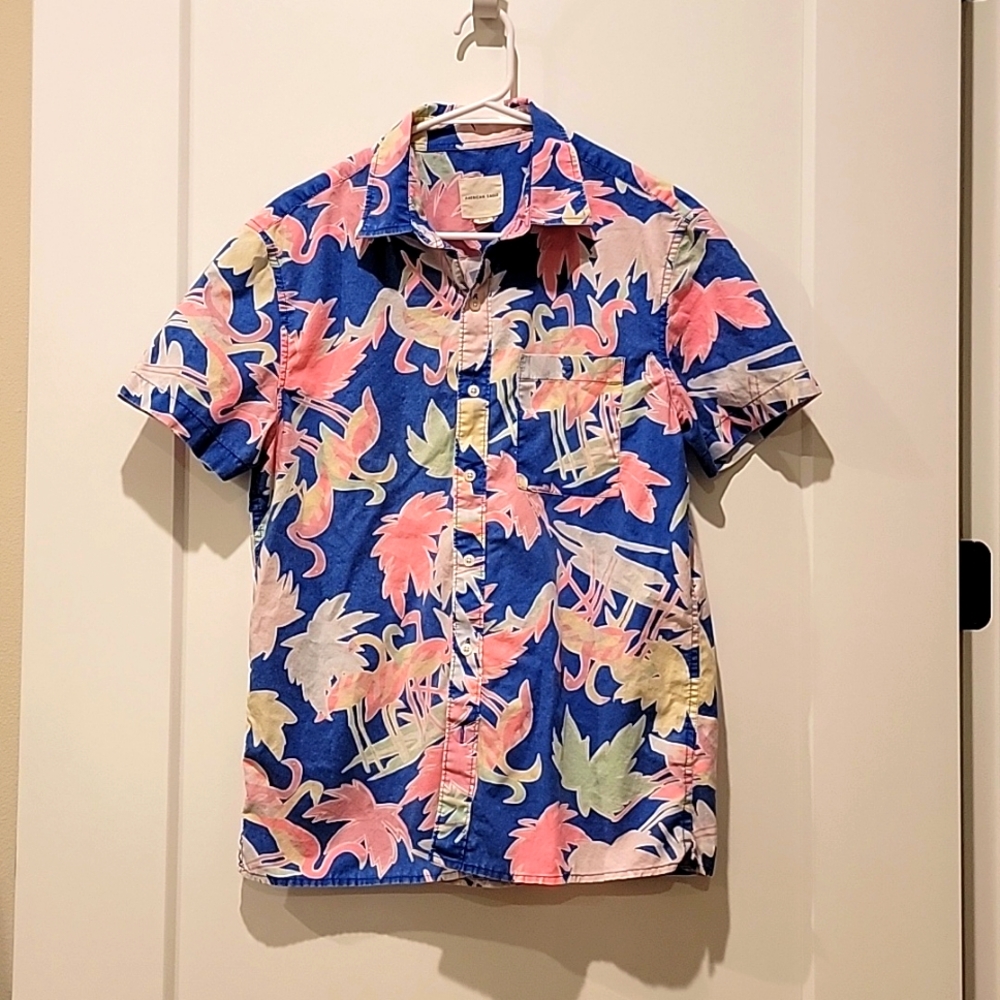 American Eagle Tropical Resort Shirt Medium